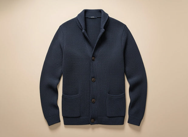 Eskel | Knitted Button-Up Long Sleeve Cardigan
