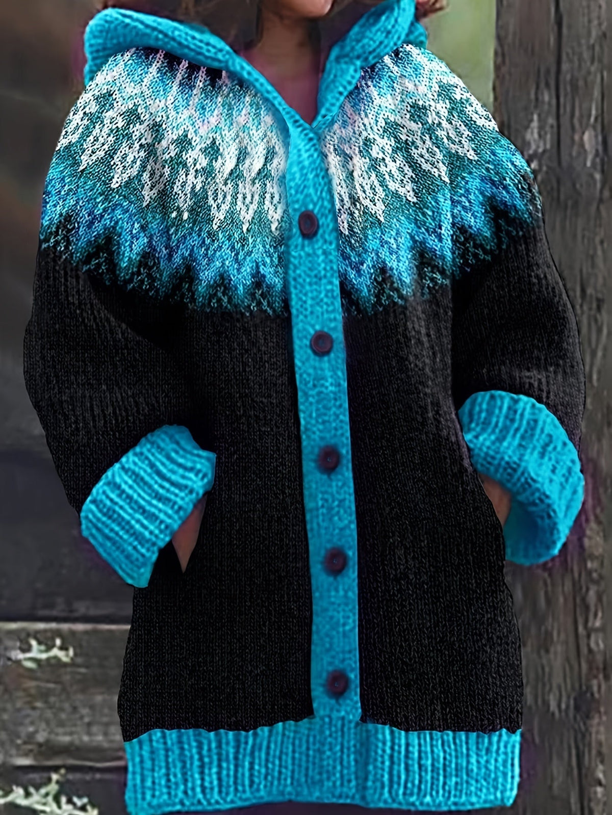 Peneeuva | Hooded Long Sleeve Winter Jumper