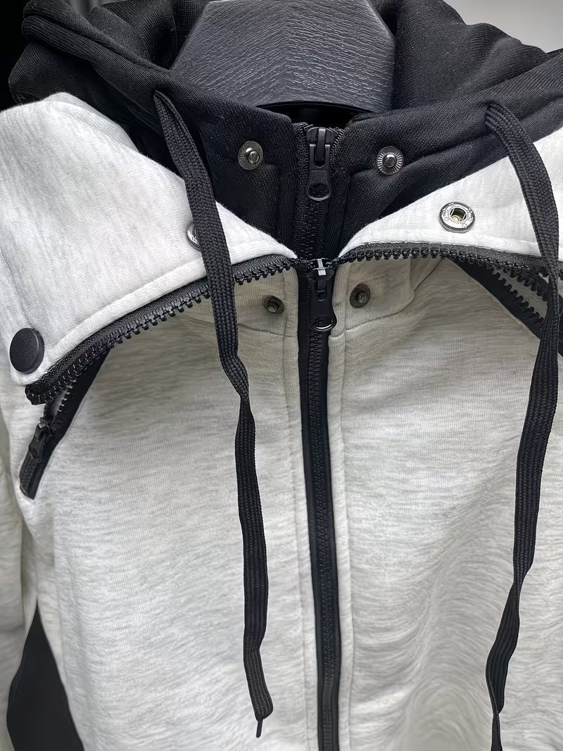 Griffiths | Hooded Colour Block Zip Jacket