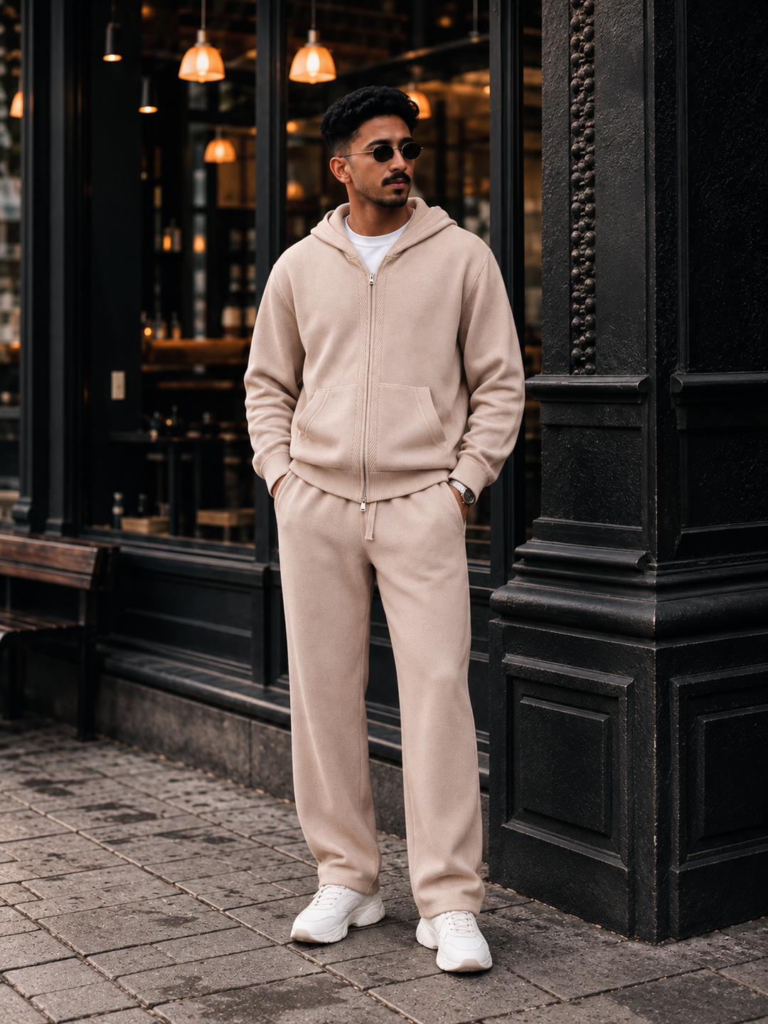 Jonathan | Tracksuit with Zip Hoodie and Straight Trousers