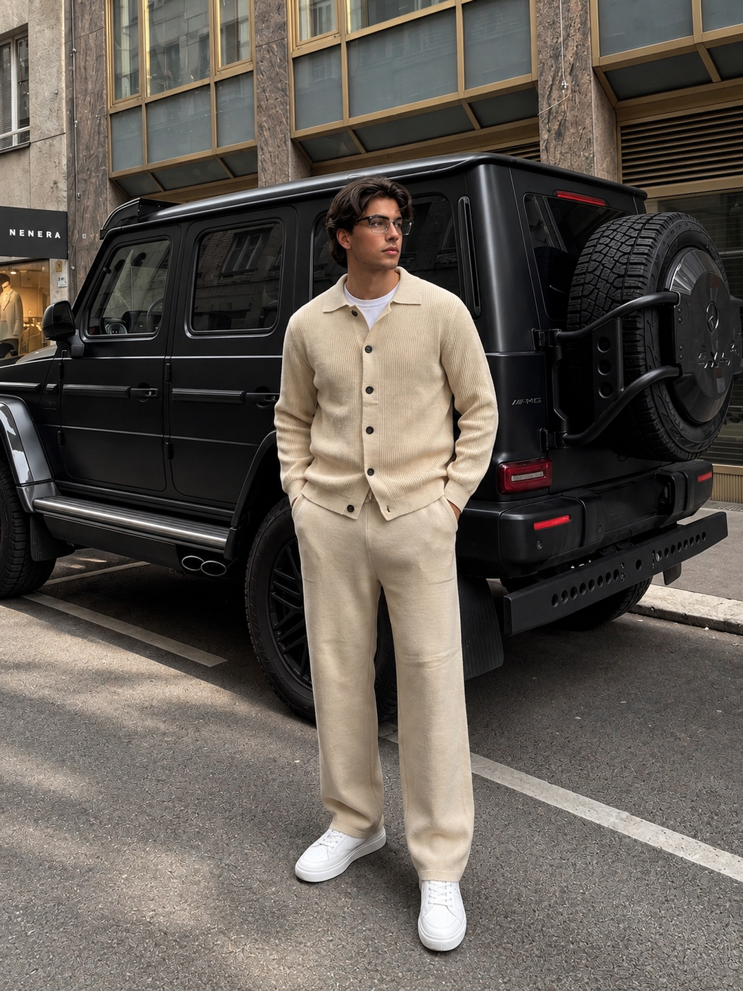 Andrej | Knit Cardigan and Matching Trousers Set