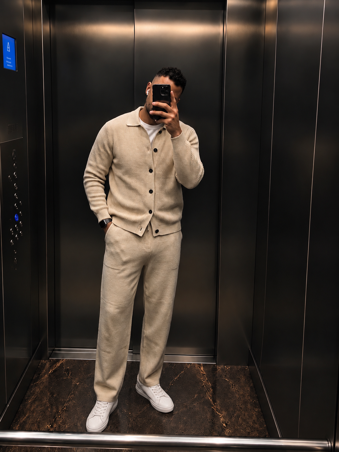 Andrej | Knit Cardigan and Matching Trousers Set
