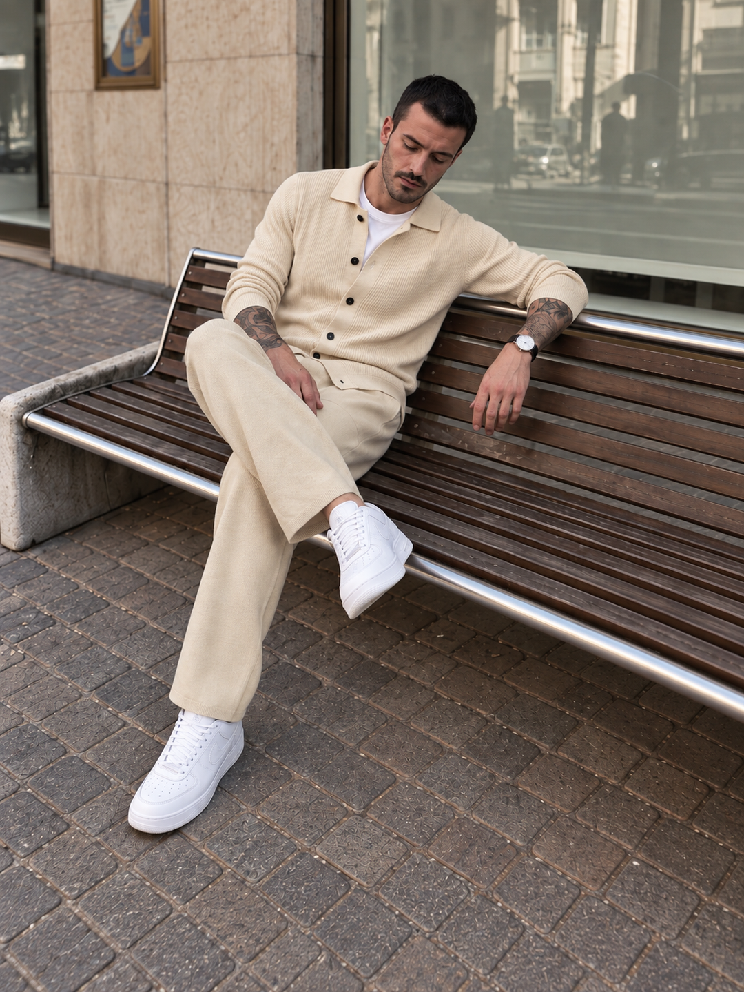 Andrej | Knit Cardigan and Matching Trousers Set