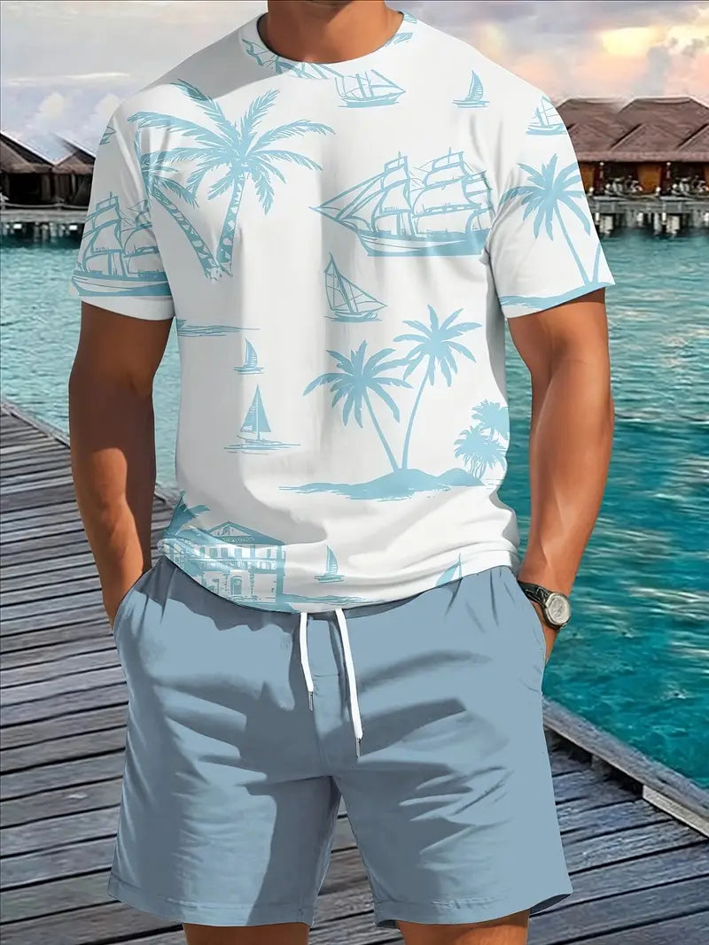 Barea | T Shirt Shorts Set Tropical Print