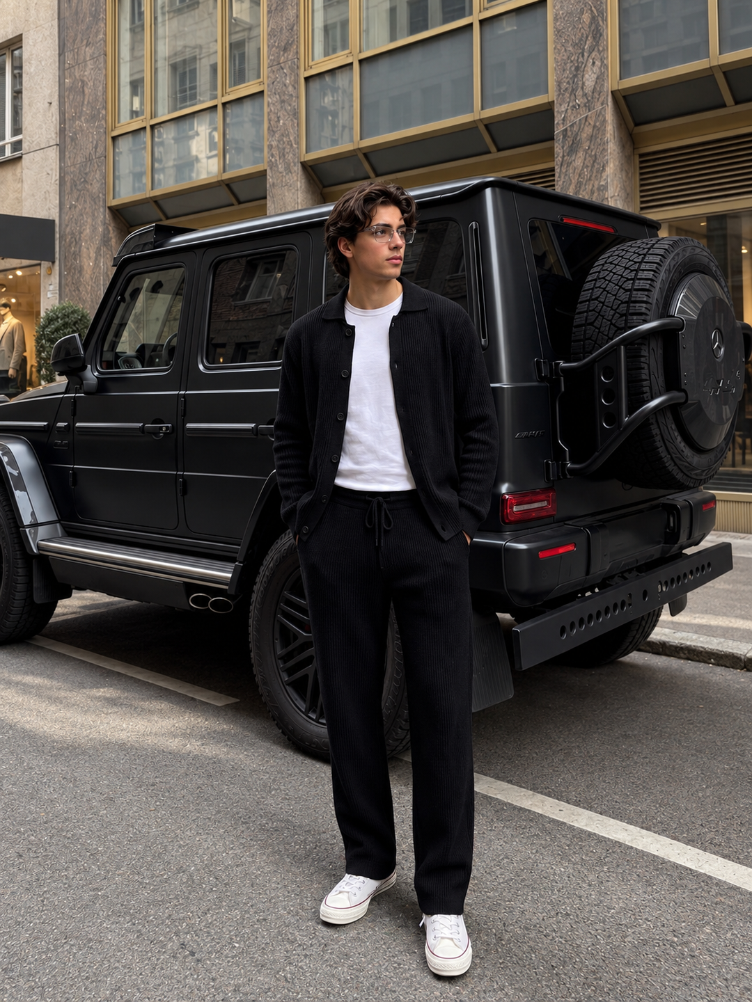 Andrej | Knit Cardigan and Matching Trousers Set