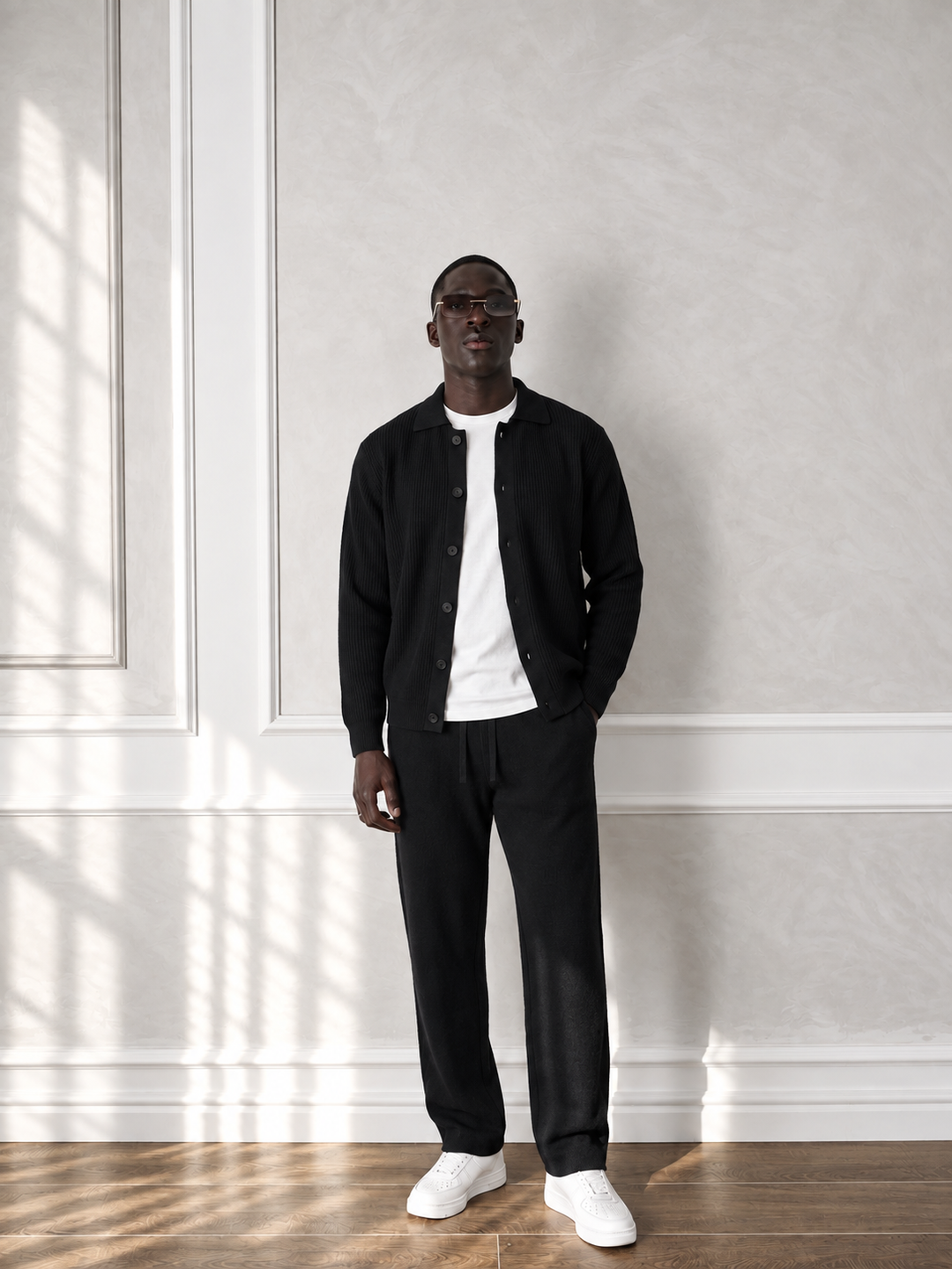 Andrej | Knit Cardigan and Matching Trousers Set