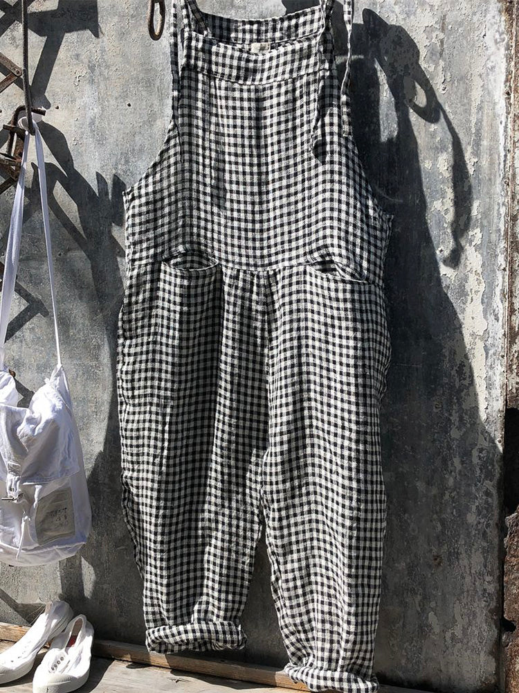 Keeley | Striped Pocket Bib Overall Jumpsuit