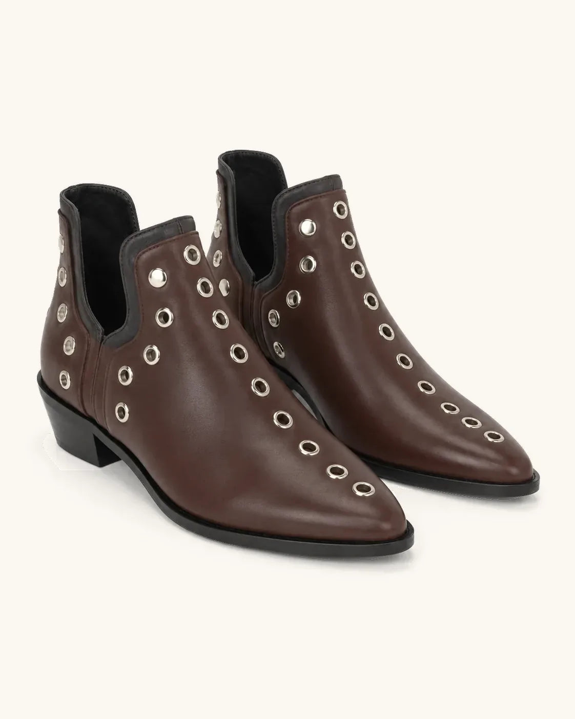 Fidela | Ankle Boots with Pointed Toe and Eyelets