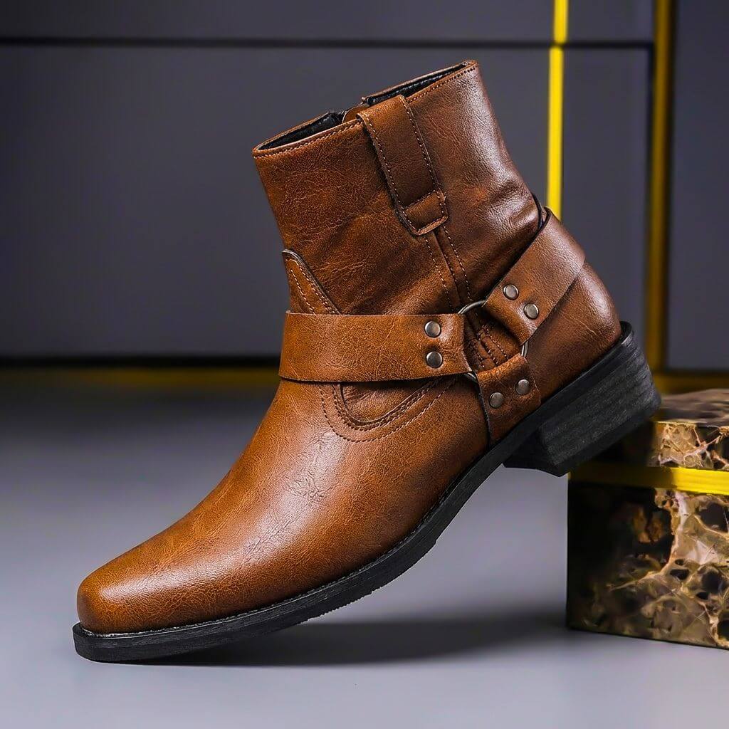 Dylan | Ankle Boots with Harness Straps