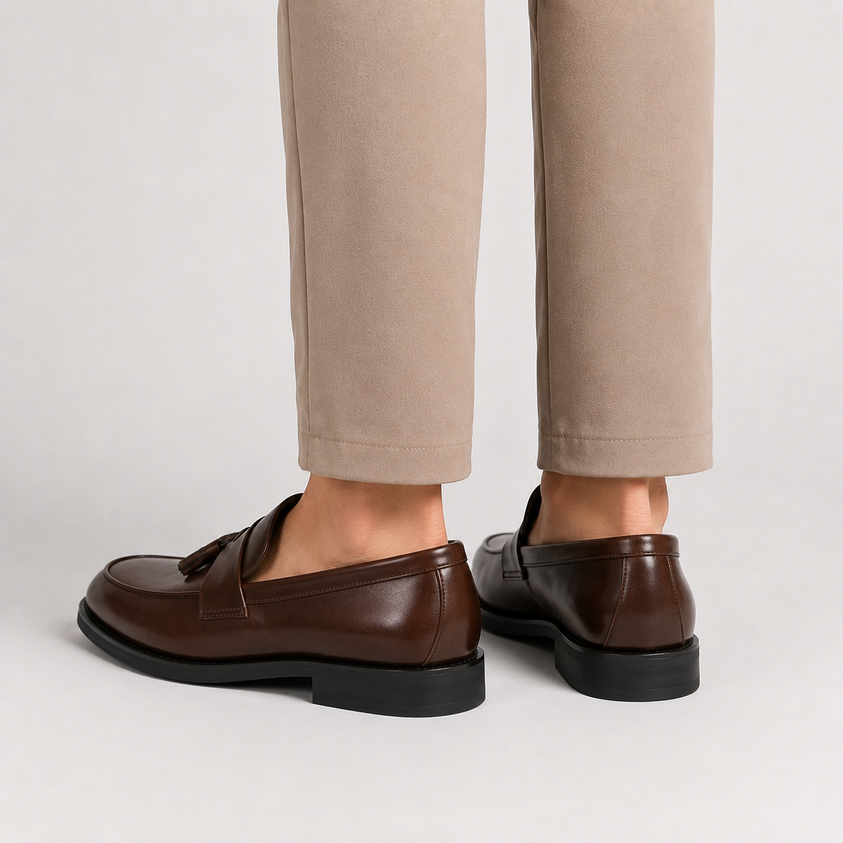 Leonides | Tassel Loafers with Low Block Heels