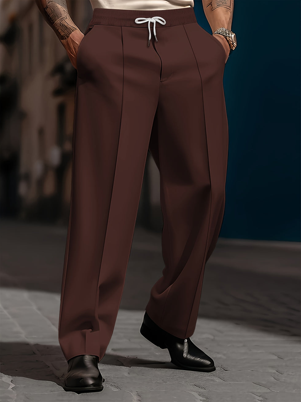 Raimi | Trousers Drawstring Waist Wide Leg Fit