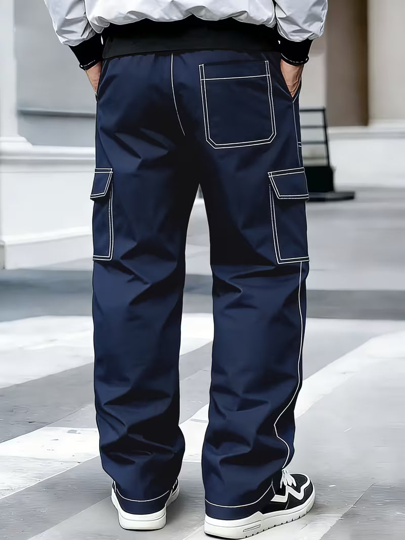 Demetri | Cargo Trousers with Contrast Stitching