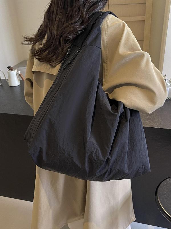 Marilla | Oversized Nylon Shoulder Hobo Bag