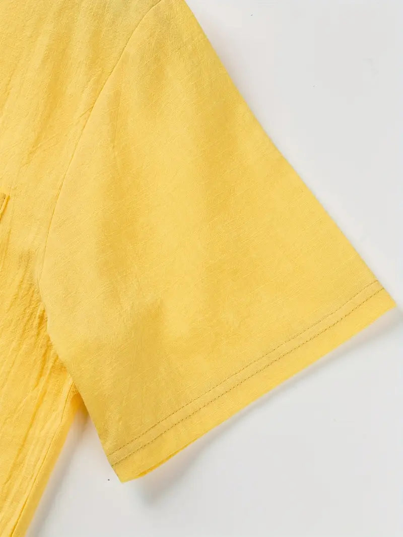 Vaughn - Short Sleeve Henley Pocket Shirt