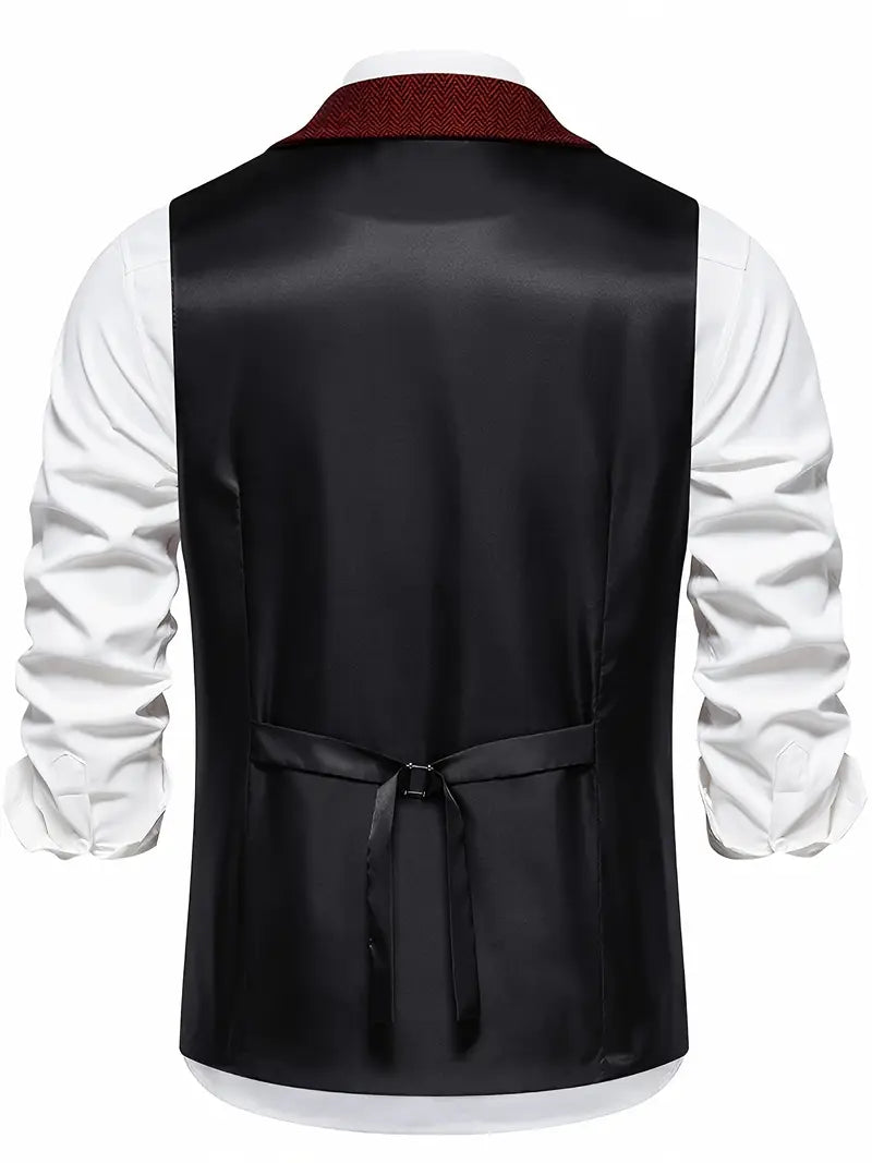 Ferry |  Herringbone Button Front Waistcoat