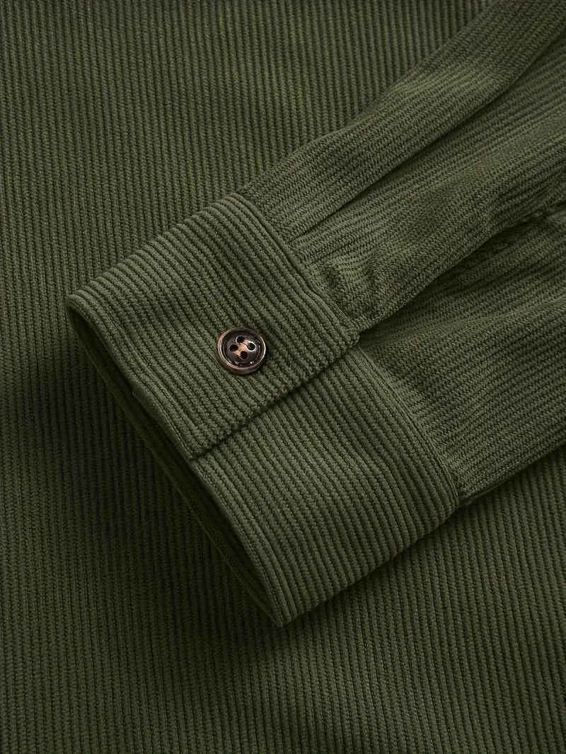 Rickey | Corduroy Button-Up Shirt with Chest Pockets