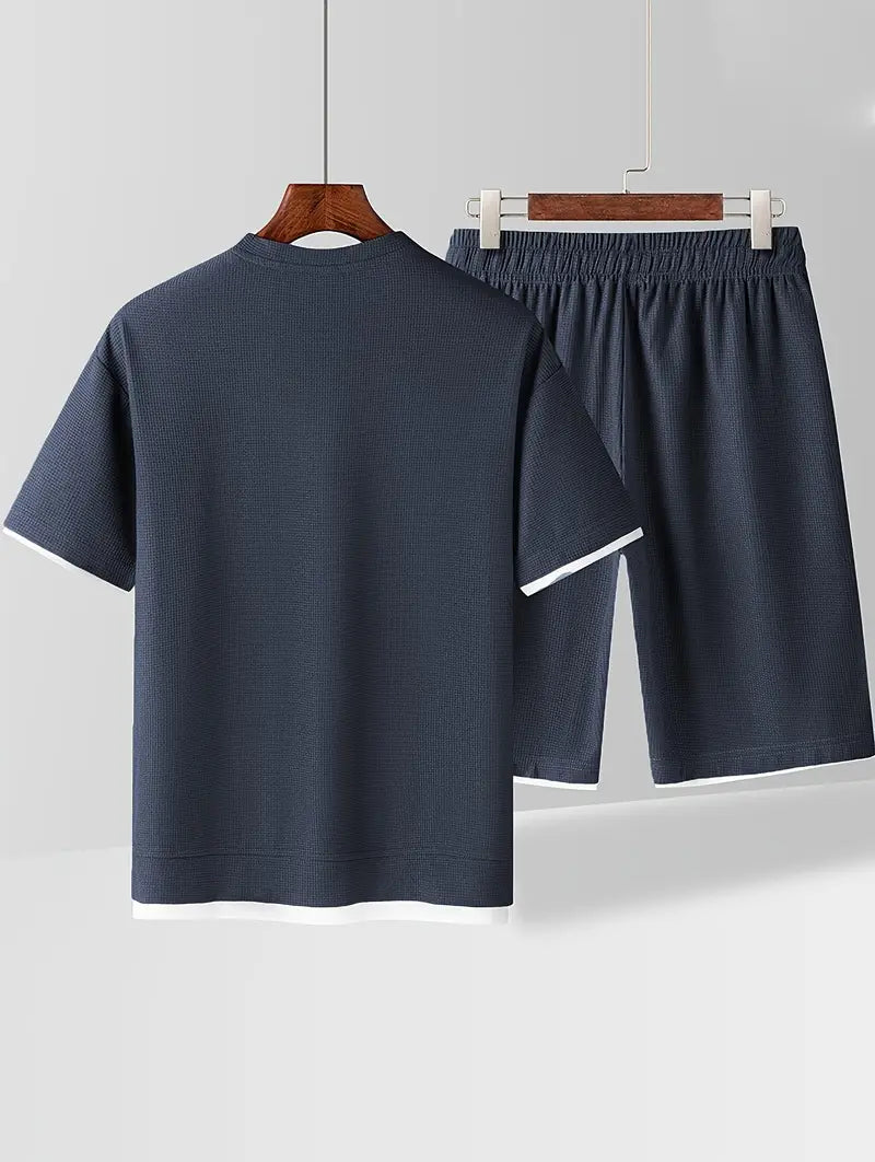 Freire | Waffle Knit T-Shirt Short Co-ord Set