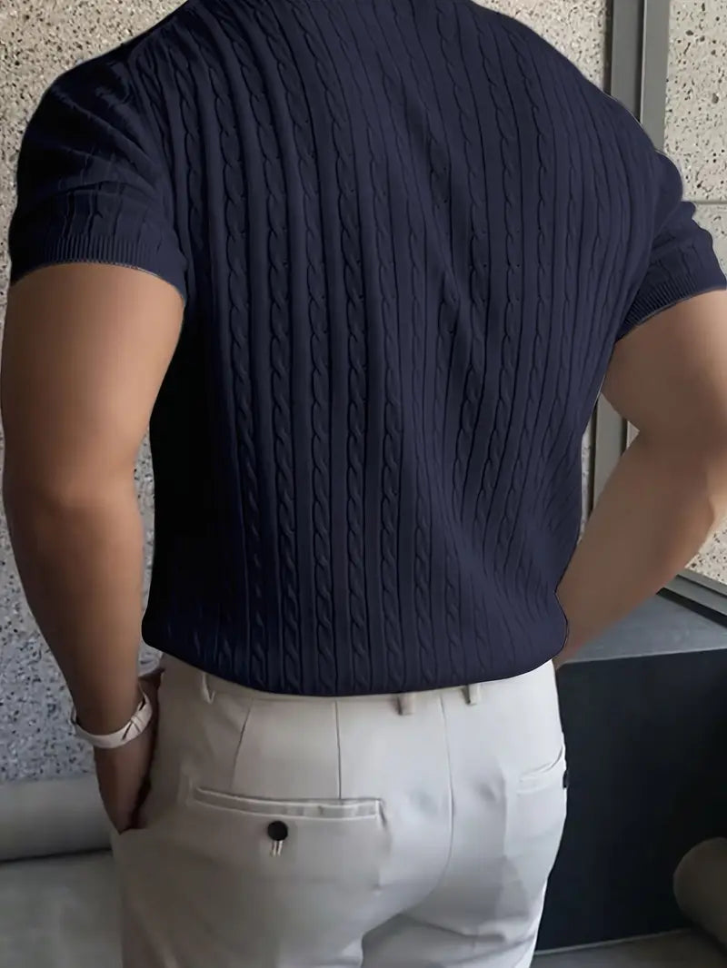 Kiril - Cable Knit Short Sleeve Jumper
