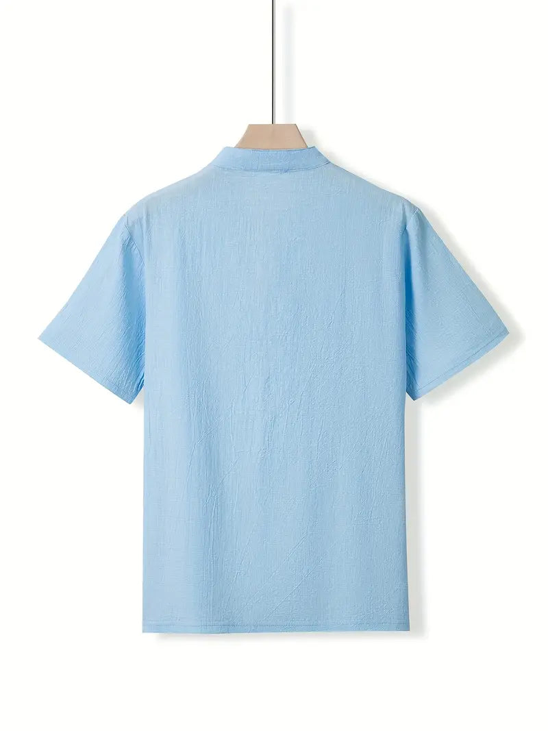 Vaughn - Short Sleeve Henley Pocket Shirt