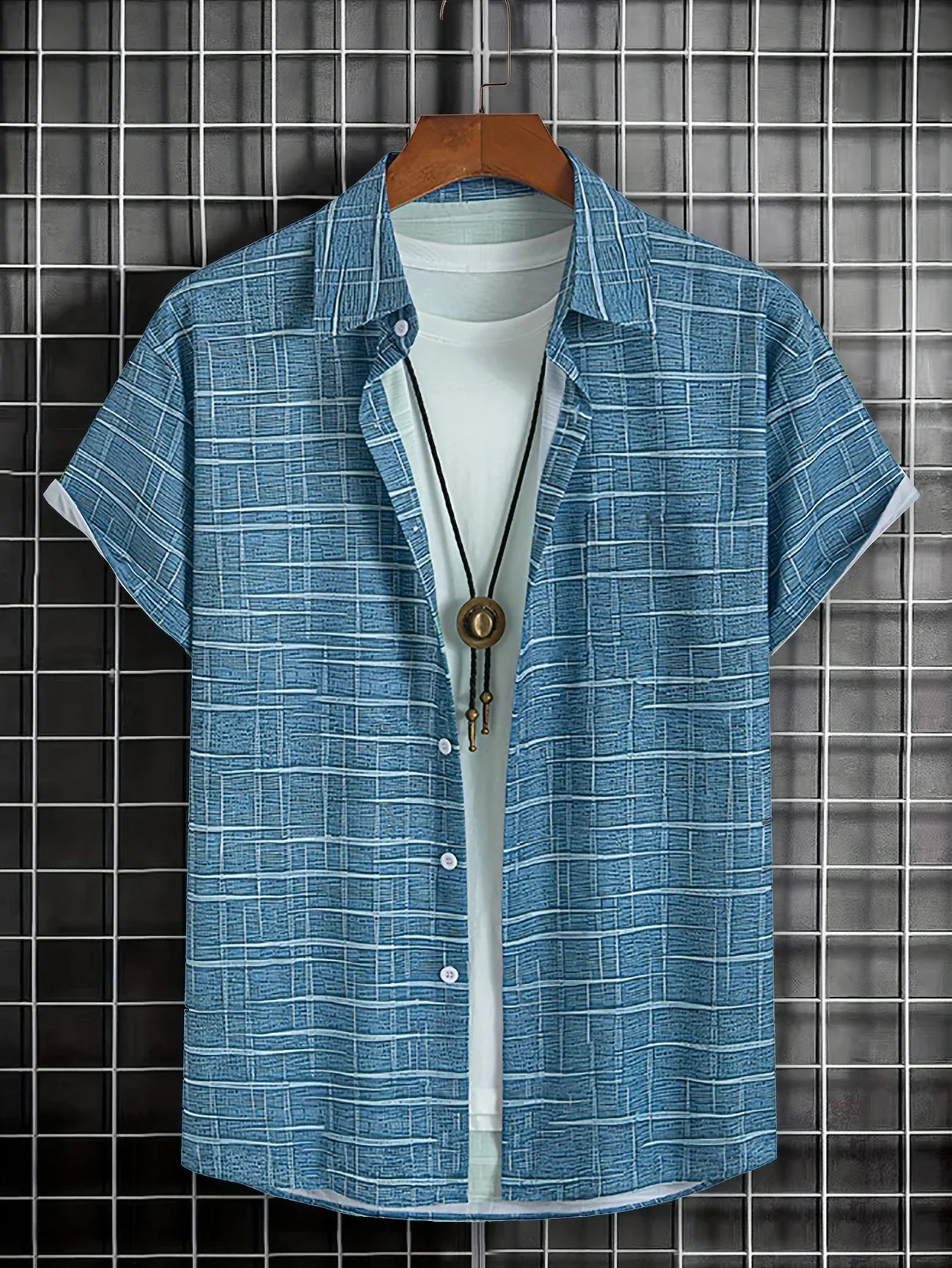 Haroyan | Short Sleeve Plaid Pattern Shirt