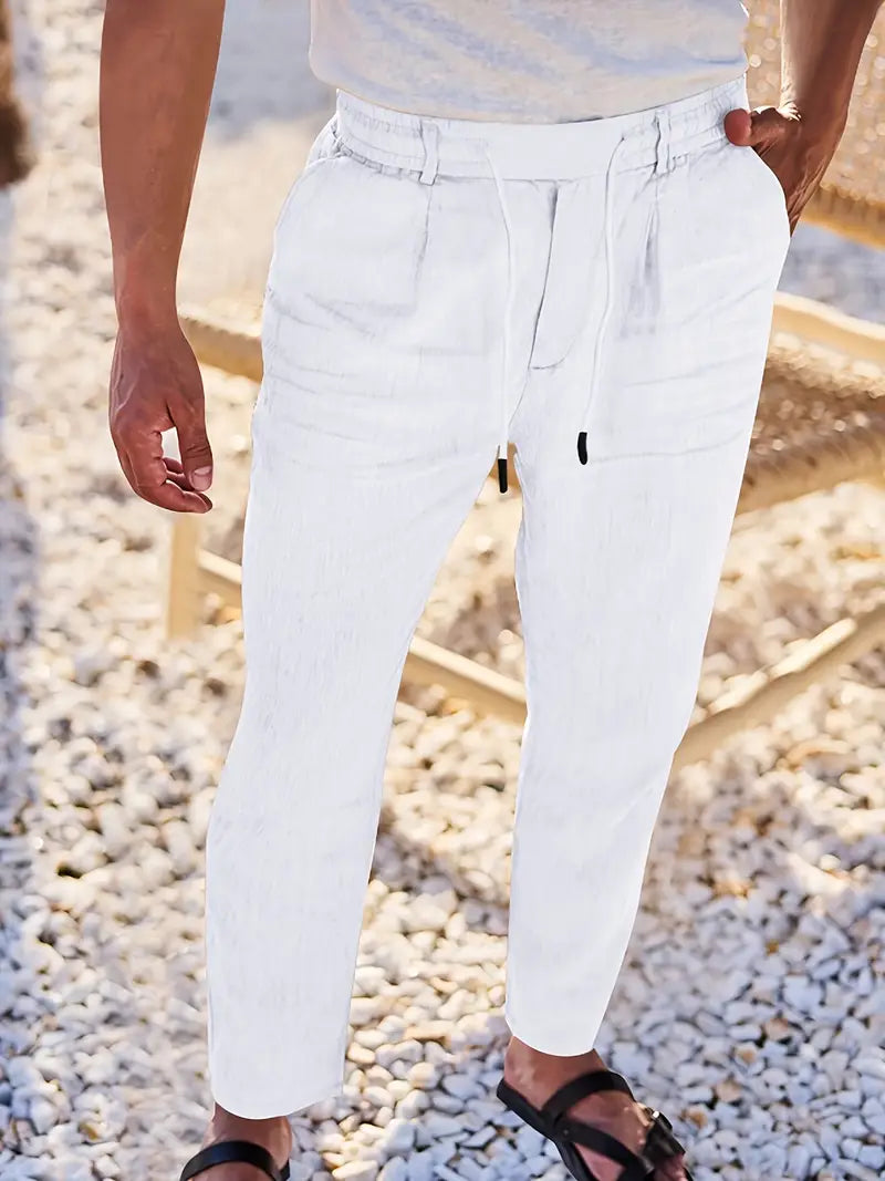 Nichols | Mens Linen Summer Trousers