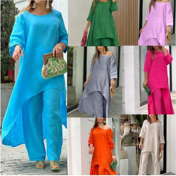 Liselotte | Two Piece Asymmetric Tunic Trouser Set