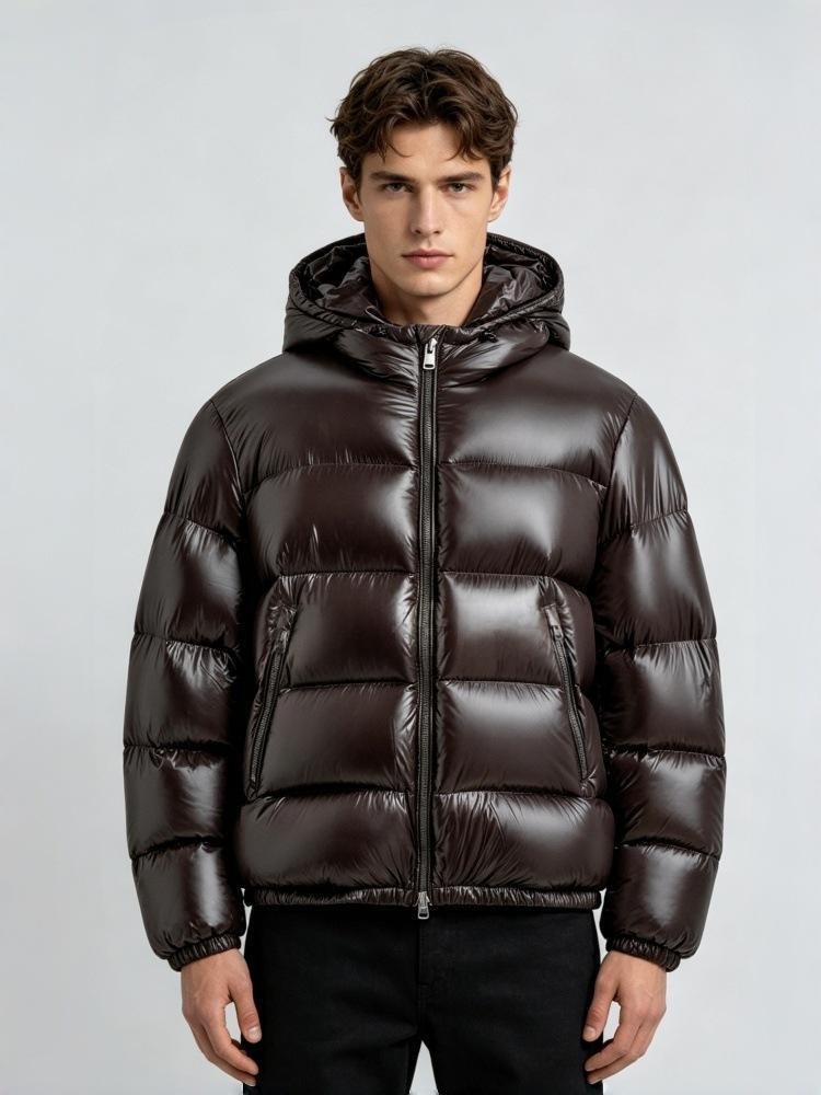 Whalen | Hooded Puffer Jacket with Glossy Finish