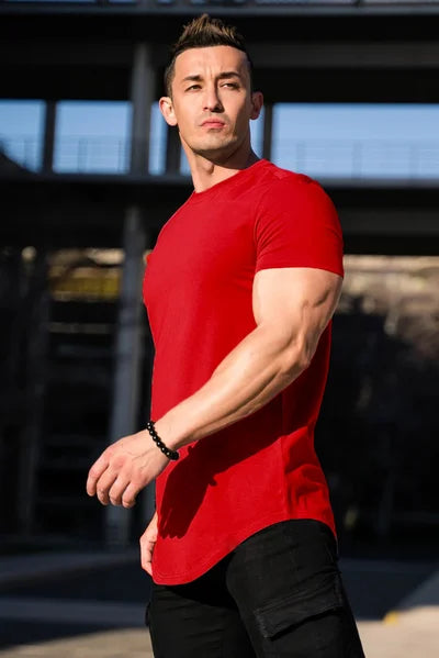 Maxwell - Curved Hem Short Sleeve T Shirt
