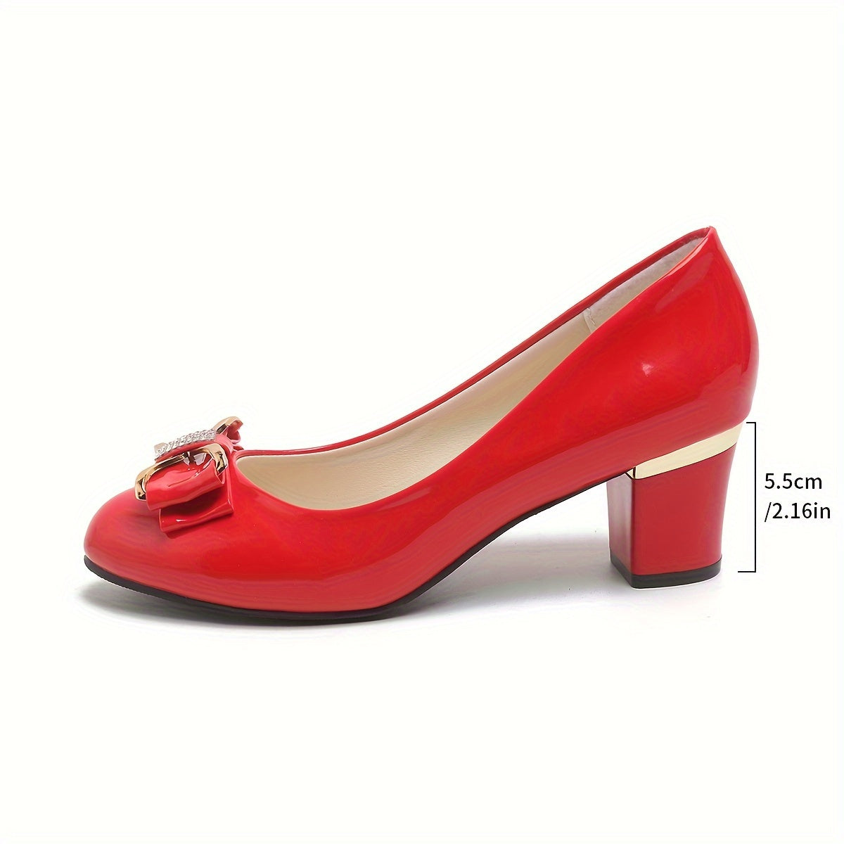 Blake | Block Heel Bow Detail Court Shoes