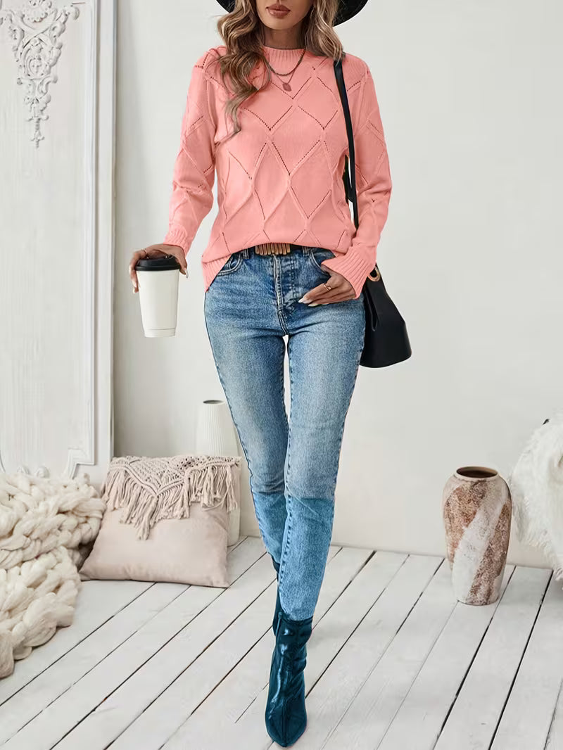 Sireanicia | Diamond Knit Jumper in Sky Blue