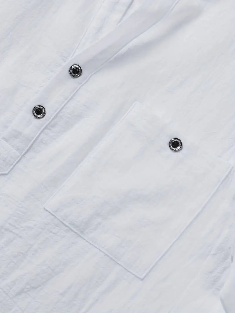 Vaughn - Short Sleeve Henley Pocket Shirt