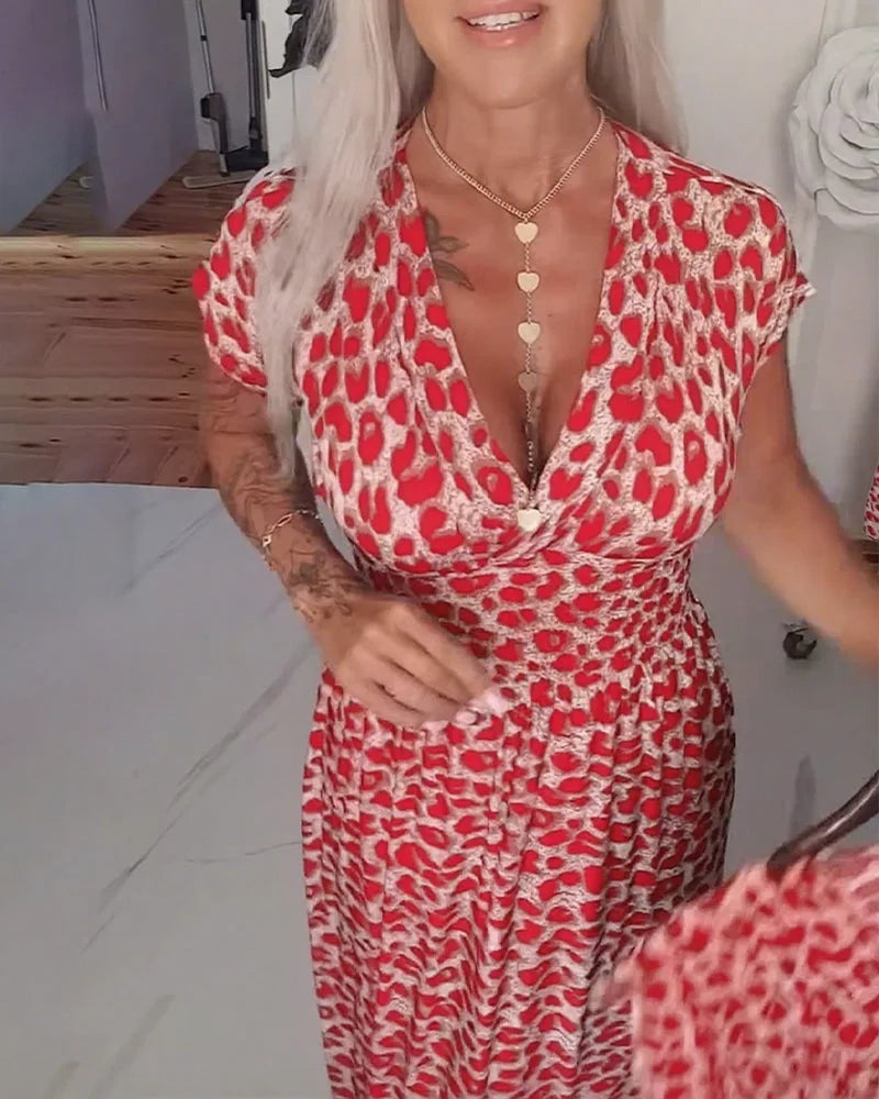 Erendira | Leopard Print Wrap Maxi Dress
