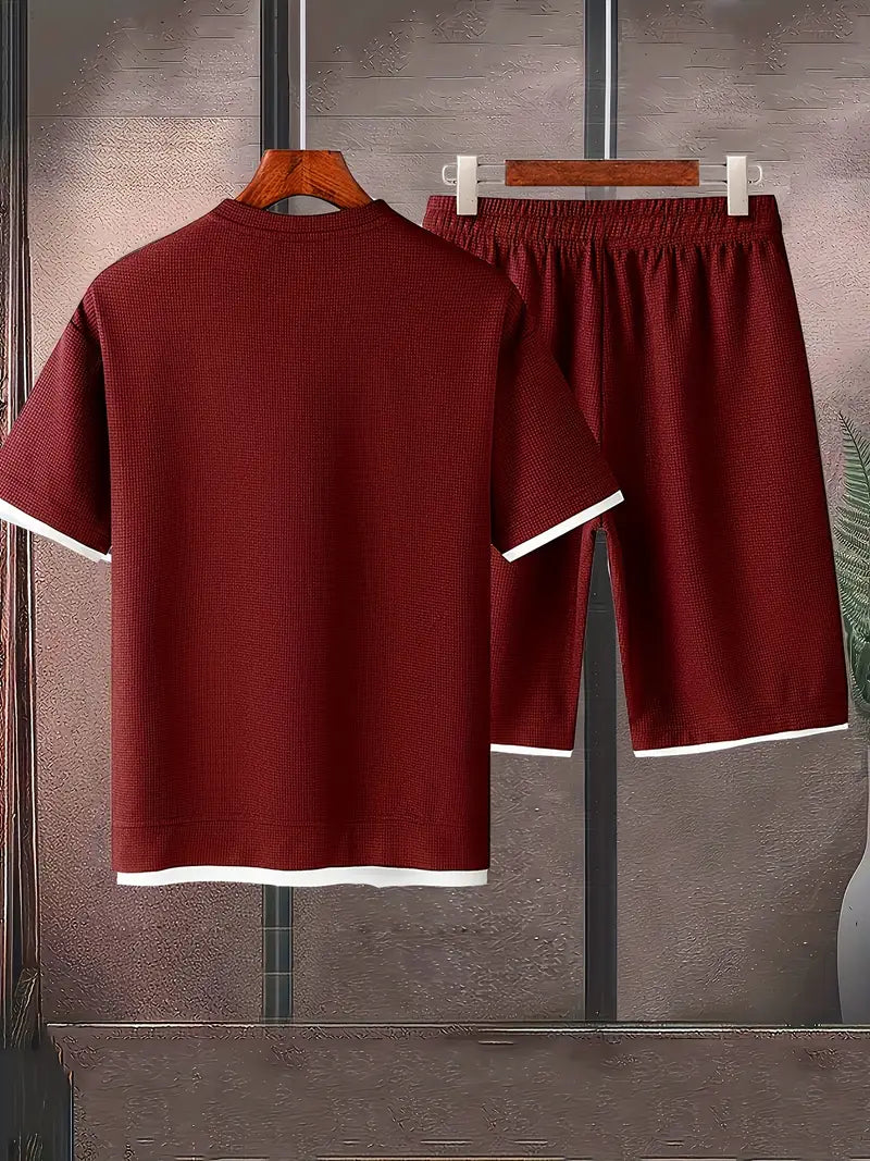Freire | Waffle Knit T-Shirt Short Co-ord Set