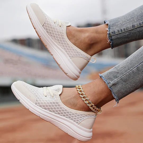 Firsova - Mesh Slip On Trainers Lightweight Sole