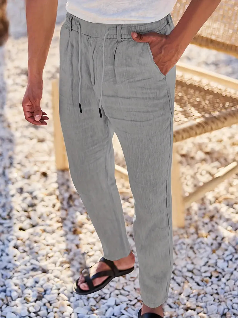 Nichols | Mens Linen Summer Trousers