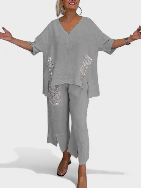 Raisa | Linen Two Piece Co-Ord Set