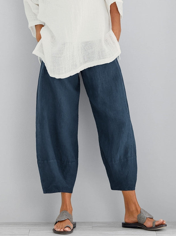 Taylah |  Loose Fit Cropped Trousers