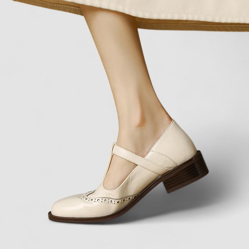 Azime | Mary Jane Shoes with Brogue Detail