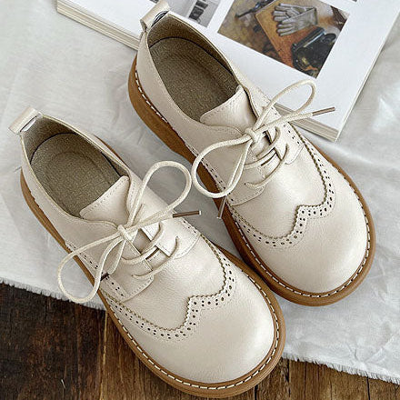 Shelagh | Lace-Up Oxford Shoes with Brogue Detail