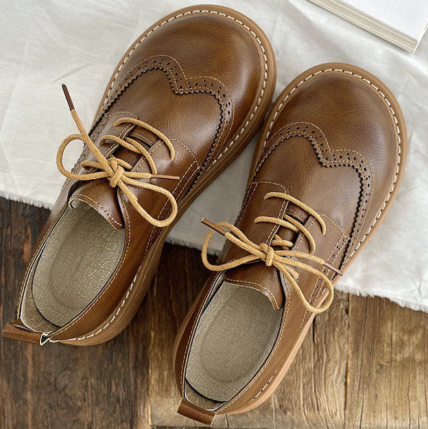 Shelagh | Lace-Up Oxford Shoes with Brogue Detail