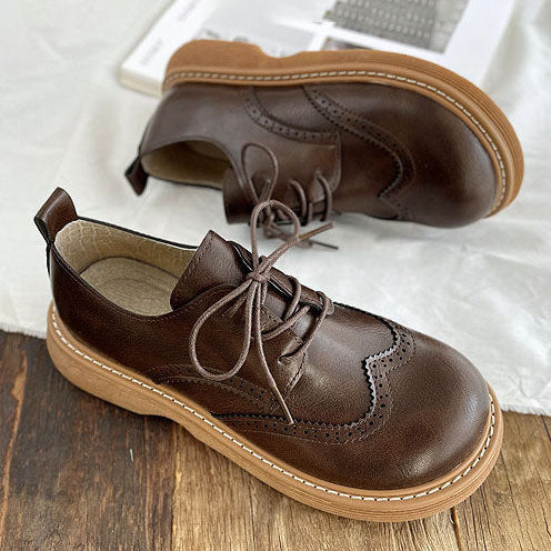 Shelagh | Lace-Up Oxford Shoes with Brogue Detail