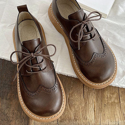 Shelagh | Lace-Up Oxford Shoes with Brogue Detail