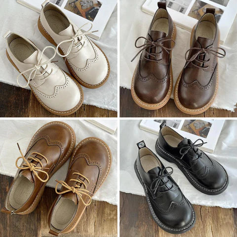 Shelagh | Lace-Up Oxford Shoes with Brogue Detail
