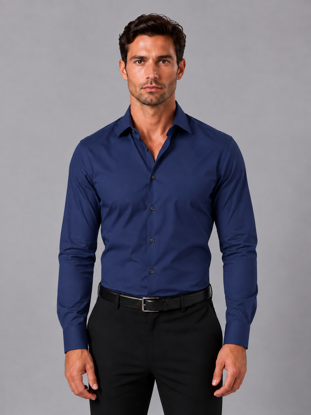 Braulio | Long Sleeve Fitted Shirt with Pointed Collar