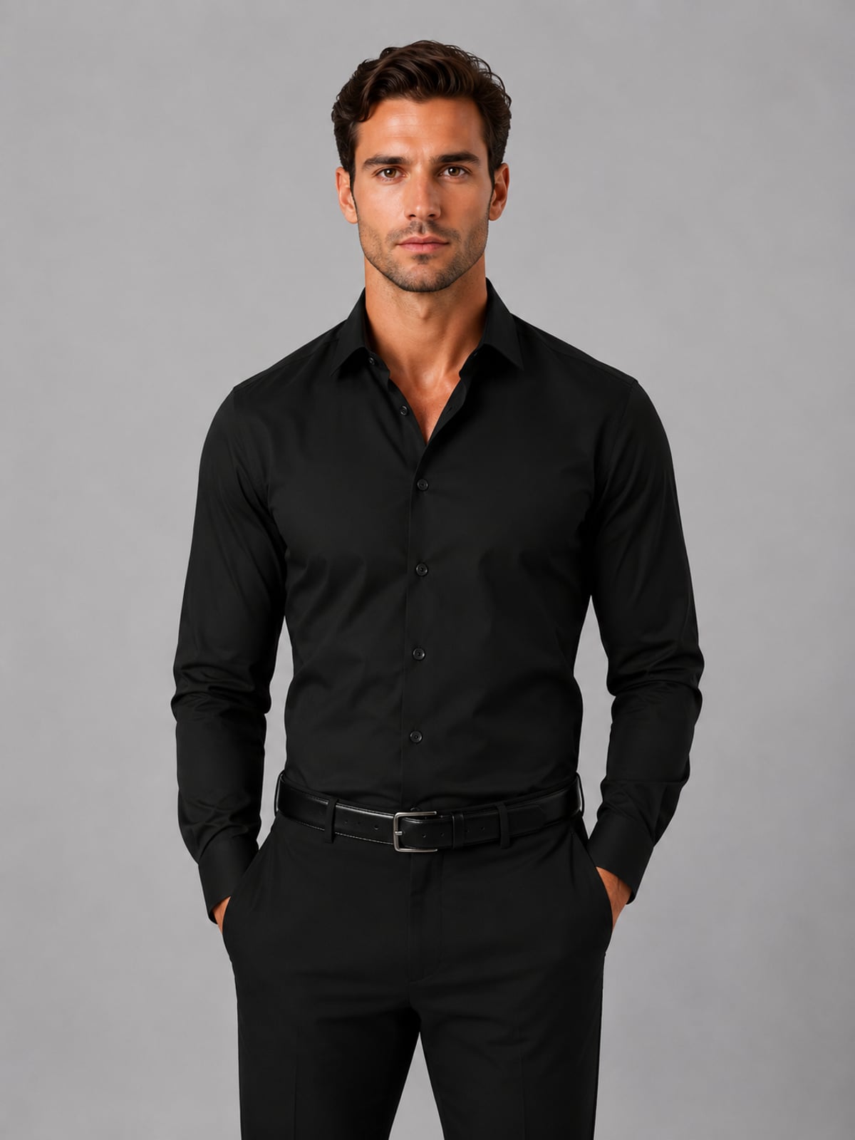 Braulio | Long Sleeve Fitted Shirt with Pointed Collar