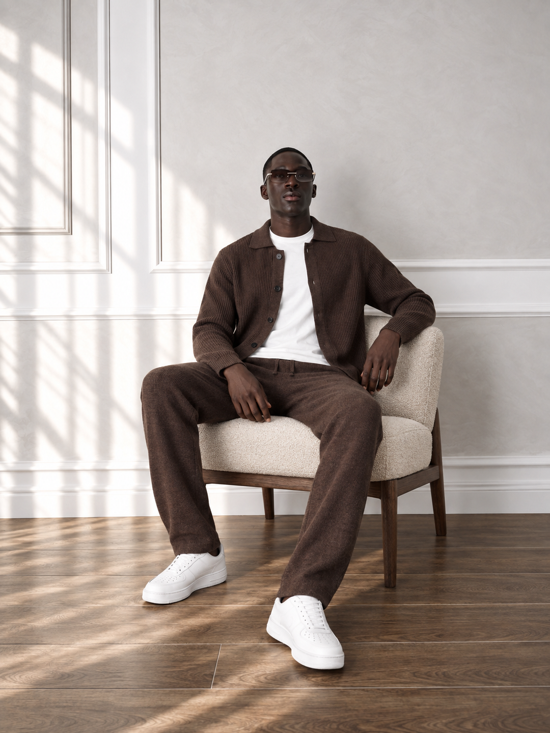 Andrej | Knit Cardigan and Matching Trousers Set