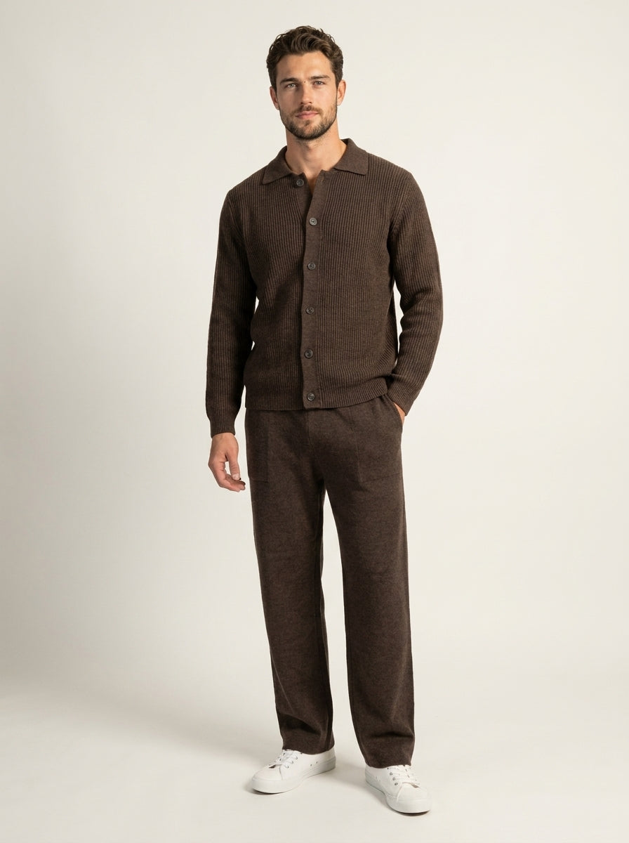 Andrej | Knit Cardigan and Matching Trousers Set