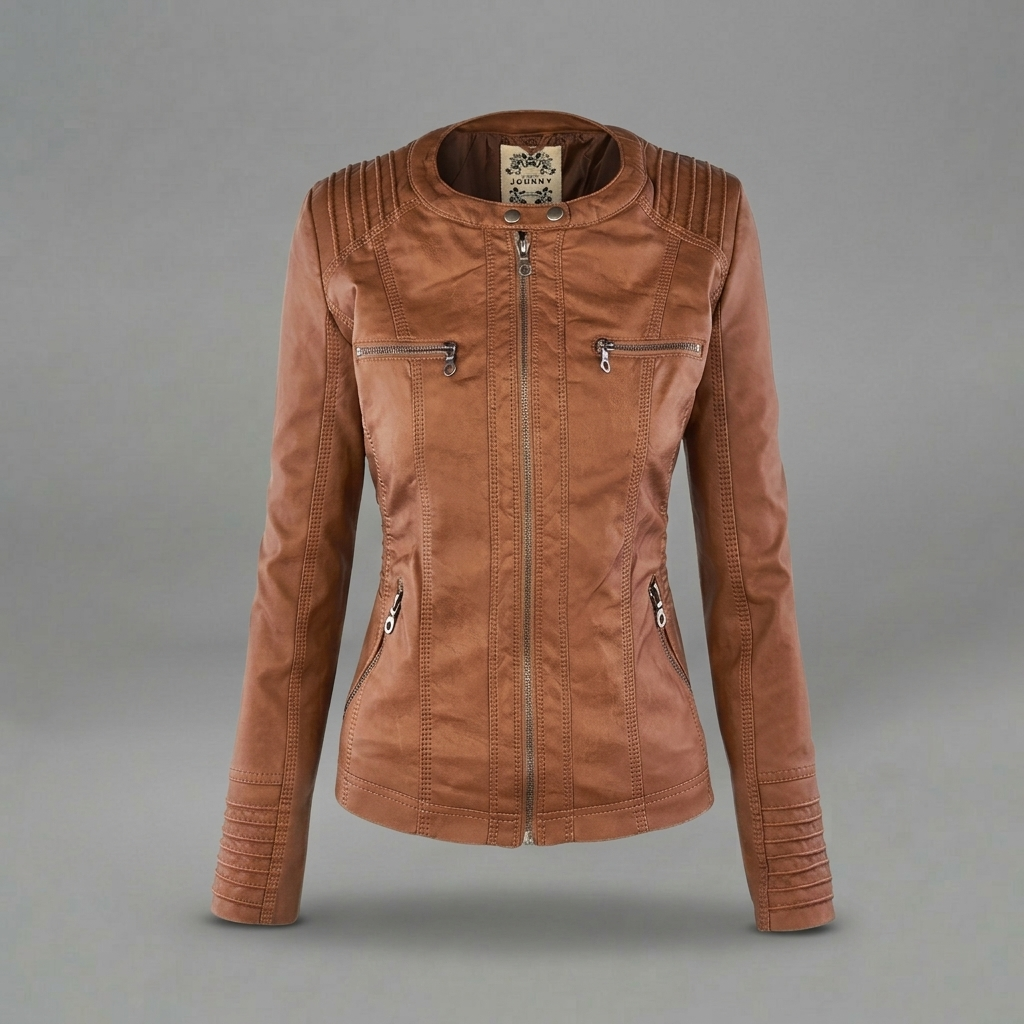 Neleena | Hooded Zip Front Fitted Jacket