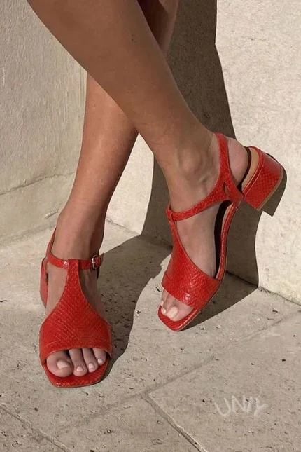 Joice | Open Toe Block Heel Strap Sandals