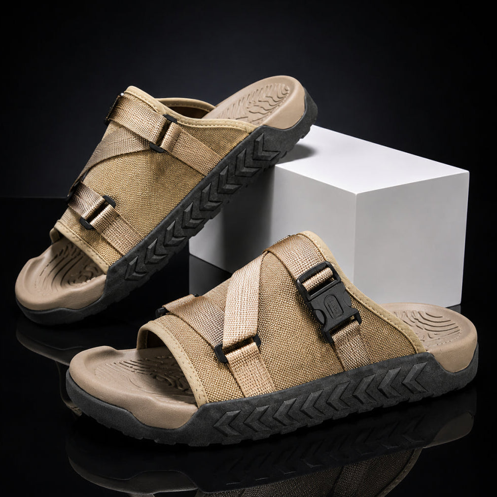Hatton | Slide Sandals with Adjustable Cross Straps